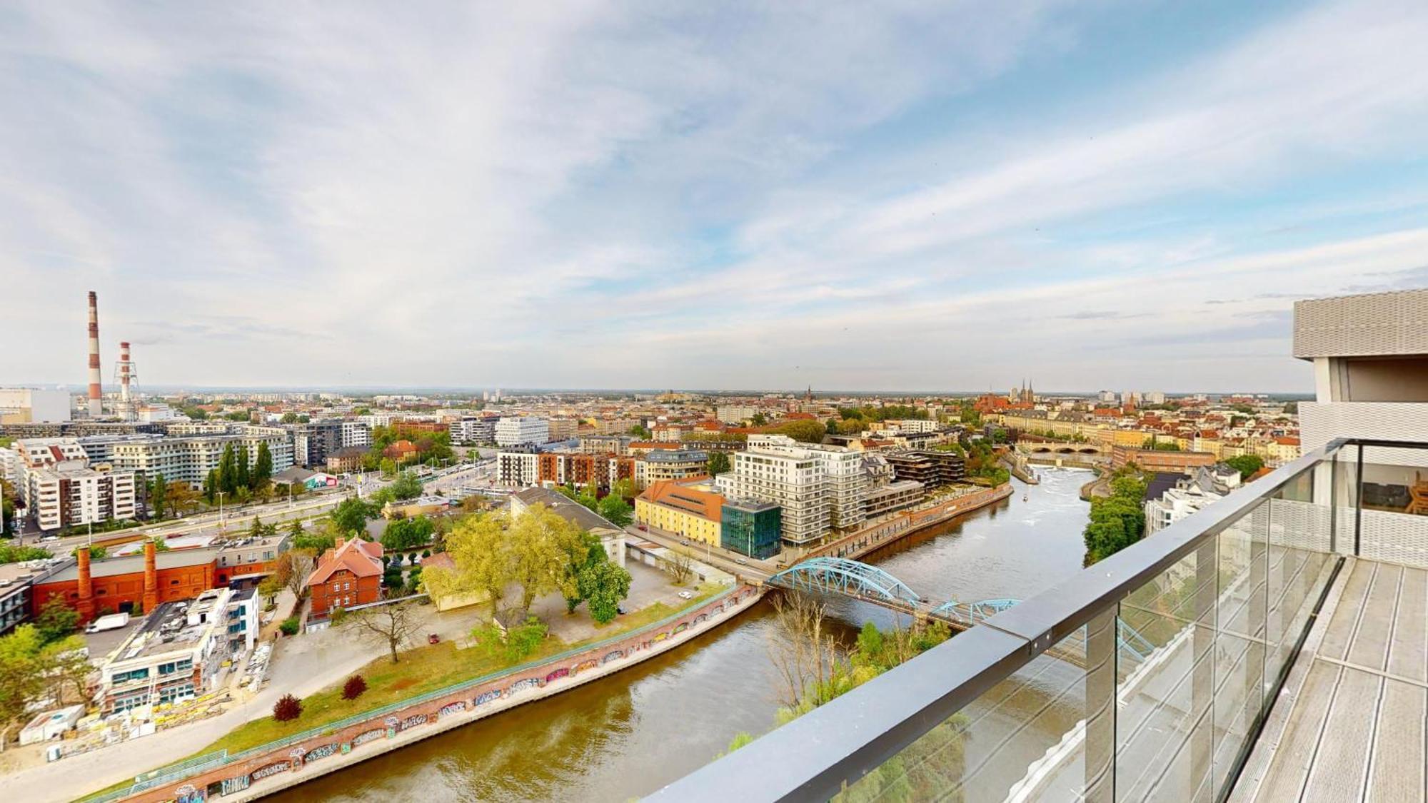 Family House By The River Odra -Panoramic Terrace - 3Room Apartment With 2 Separate Bedrooms And 2 Balconies By Wroapart-Pl- Perfect For Family & Business Stays Вроцлав Екстериор снимка
